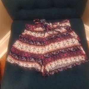 Nautical linen shorts